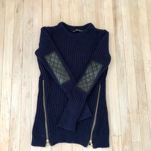 Knit Sweater with Elbow Patches